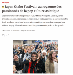Besançon – le royaume des passionnes de la pop culture asiatique